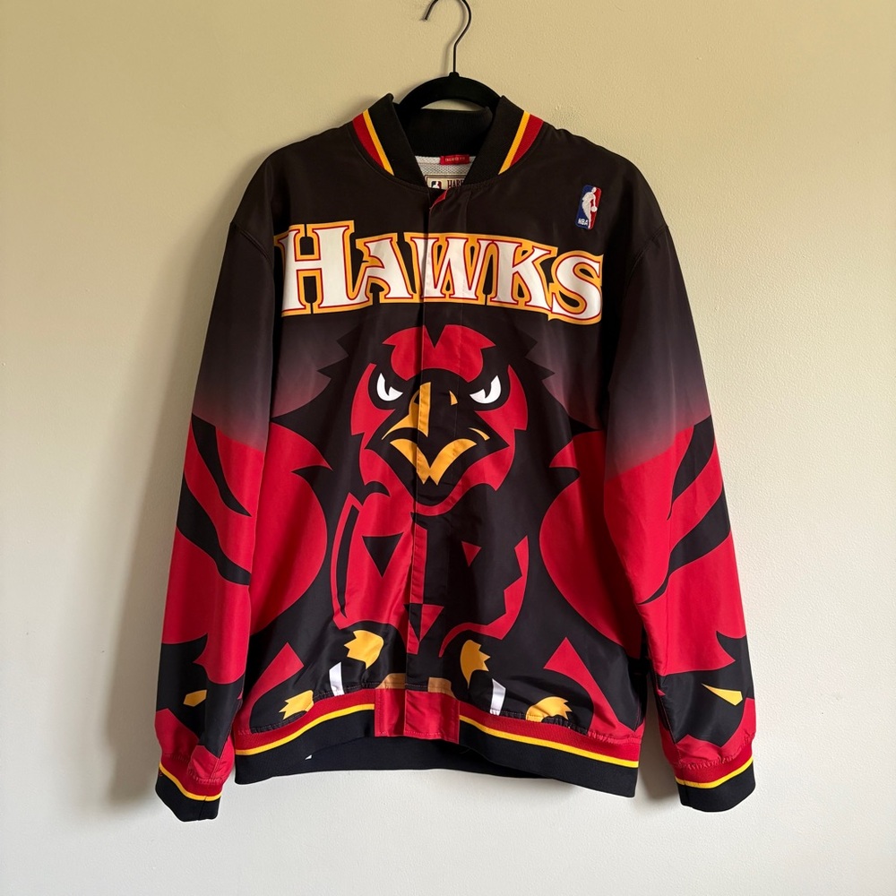 Atlanta Hawks Mitchell & Ness Warm Up Jacket Men’s Large NBA 1995-1996